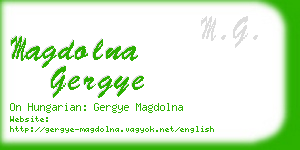 magdolna gergye business card